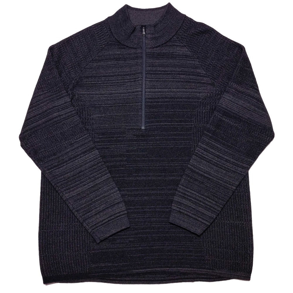 UNDER ARMOUR Threadborne Zip Sweater 1326452 Wool‎ Blend Charcoal Black XXL 2XL